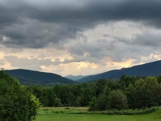 View from the bedrooms and front of house