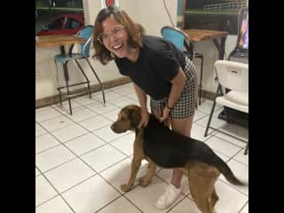 The best restaurant dog ever found in Mayagüez, Puerto Rico.