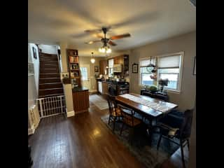 Dining room/kitchen. Open floor plan.