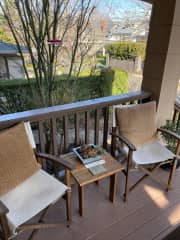 View north from front porch.  Great spot for morning coffee.