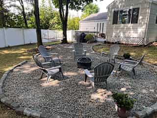 Backyard fire pit