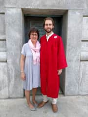 My son and I at his college graduation.