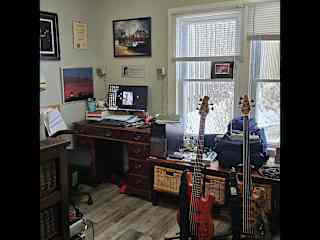 Office and music room.