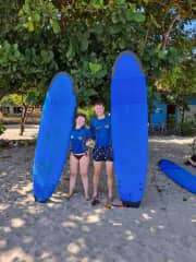 After our first surfing lesson