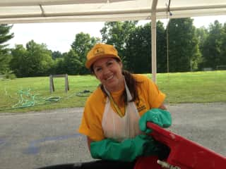 Washing cambros as a part of the NCBM Feeding Team - W. Virginia Flood