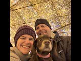 Christmas lights with my dad and Betsy