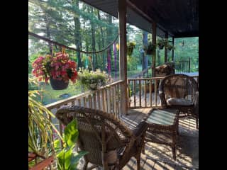 Front porch at sunset