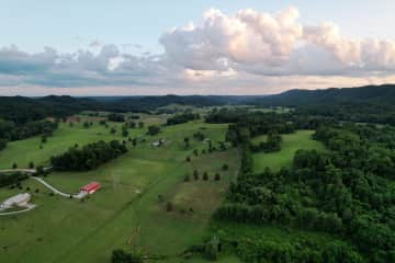 Ariel view of the valley looking to the west of our home.