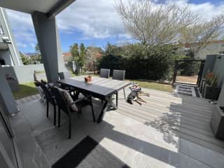 Our favourite place. The garden and deck