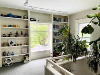 Loft library outside of bedroom