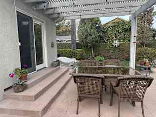 Backyard patio.