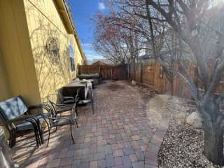 Side yard with Hot Tub