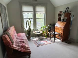 Master suite yoga & desk area