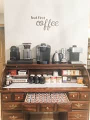 Though not required, we hope our sitters will enjoy our array of coffees and teas.