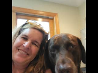 Selfie with my dog Zeke.