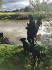 Ros with Marra by the River