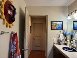 full bath next to bedrooms on main floor