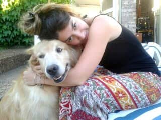 With My aunt´s dog, Lola.