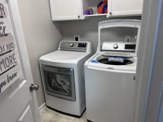 Full size washer and dryer for you to use while your staying in our home.
