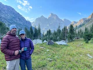 Backpacking in the Tetons near our home in Jackson, WY