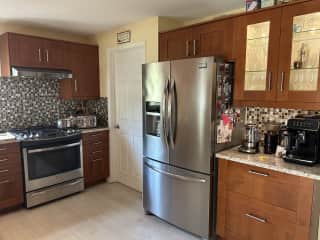 We remodelled our kitchen in 2016 and it contains everything you could possibly want, even InstaPot, slow cooker, food processor, etc.). Stove is gas so please be liberal with stove hood use.