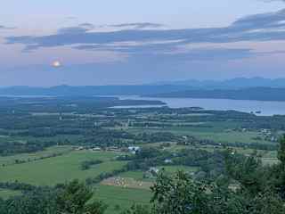 view from Mount Philo of vermont, lake champlain and new york adirondaks. Mount Philo is a few miles away and an accessible place to walk/hike.