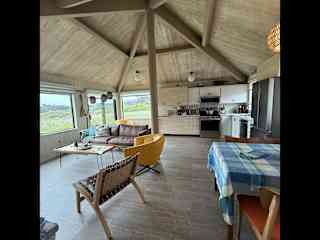 Main house kitchen, dining, living room
