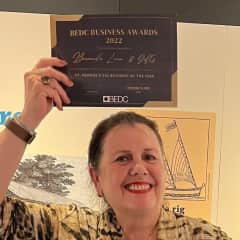 Me getting a business of the year award.