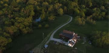 Overhead view of a small piece of our farm.