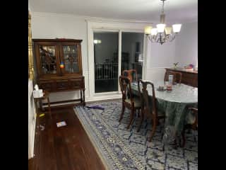 Dining room/eating area (please note that this room is about to be painted so it looks a little bare).