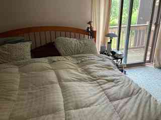 King sized master bed.