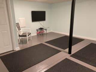 Basement exercise room