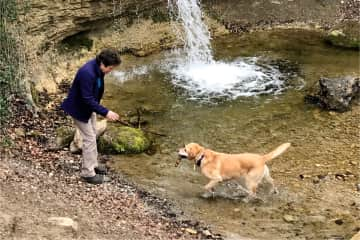 The lovely Lilly, always up for a challenge in the water.