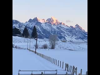 The Tetons, on the road between the hamlet of Wilson and the town of  Jackson.