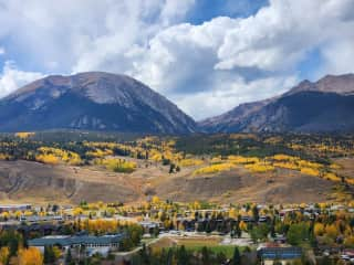 Views from our home in the fall, Buffalo and Red Mountains