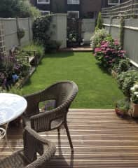 Garden is a sun trap, gets the sun on terrace area until about 15,00, Weber Gas BBQ & coal.