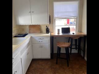 Kitchen with counter space for eating or working if needed