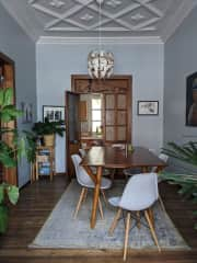 Dining room, which leads into the kitchen.