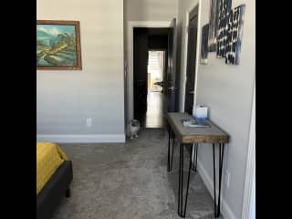 Across the hallway is the master bedroom