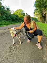 Whenever we have the opportunity to meet new dogs, we take the the chance. This was a dog shelter on the island of Utila in Honduras, where we get to take the dogs for a walk.
