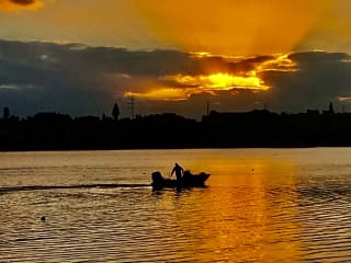 Sunset at our pier