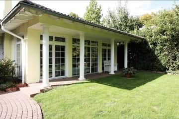 Backyard with back porch
