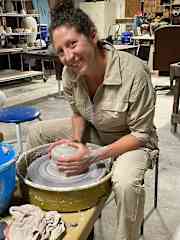 Practicing ceramics