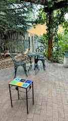 Peaceful side yard patio
