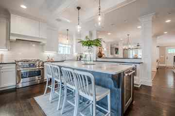 Large kitchen island that seats 4.