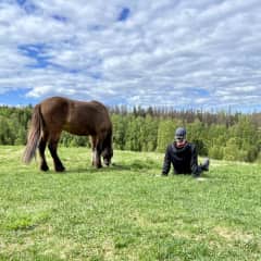 My partner and our horse