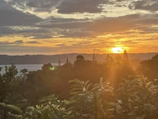 Sunset view from patio