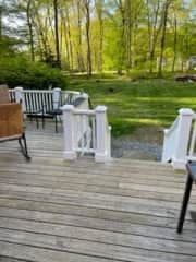 back deck into back yard