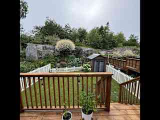 The patio looking out into the garden.
