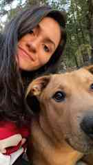 Me watching my sister’s dog, Little who is not so little lol